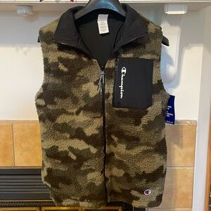 🔲 Champion Mens Sherpa Reversible Vest (size M) NWT